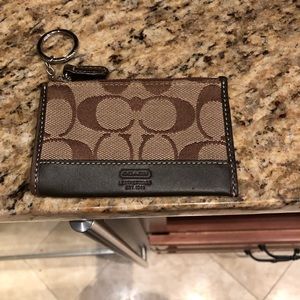 coach skinny mini card case